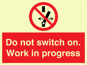 Do not switch on. Work in progress